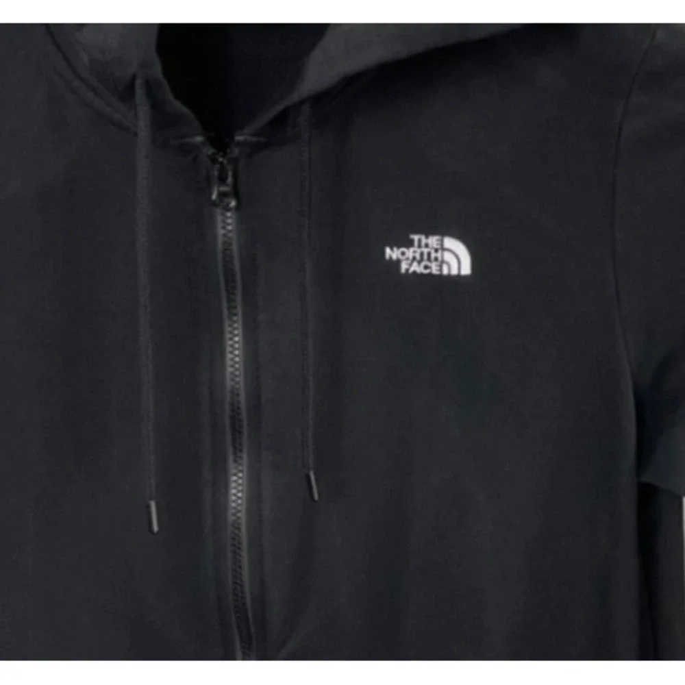 The North Face Full Zip Hoodie Black Sweatshirt Men's Small Logo Jacket S